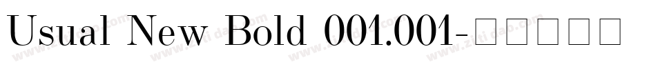 Usual New Bold 001.001字体转换